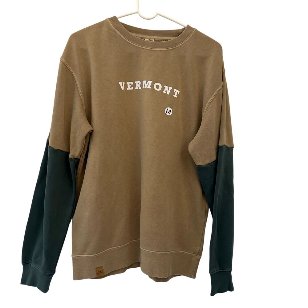 Independent Trading Company‎ Brown and Green Vermont Sweatshirt Size M NWT